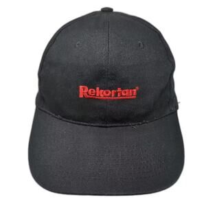 HitWear Rekortan Black Baseball Cap Hat One Size Adjustable Cotton Embroidered